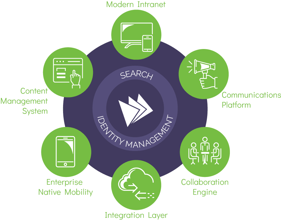 Identity management pie chart with comprehensive Digital Workplace