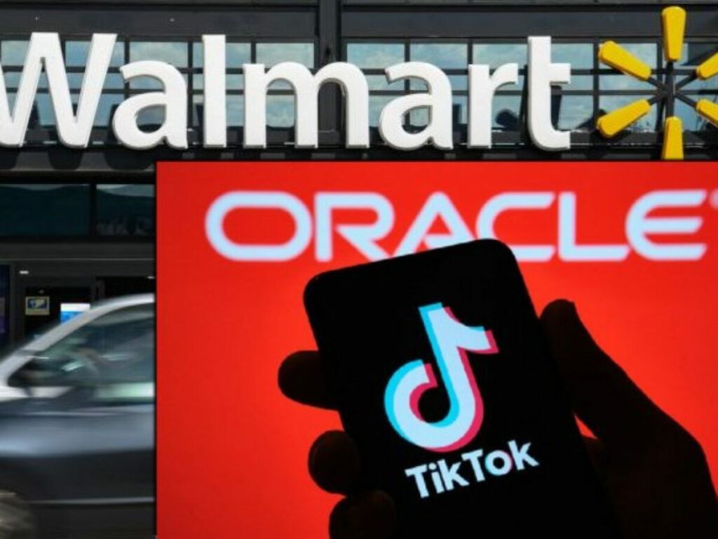Walmart, Oracle and Tik Tok logos