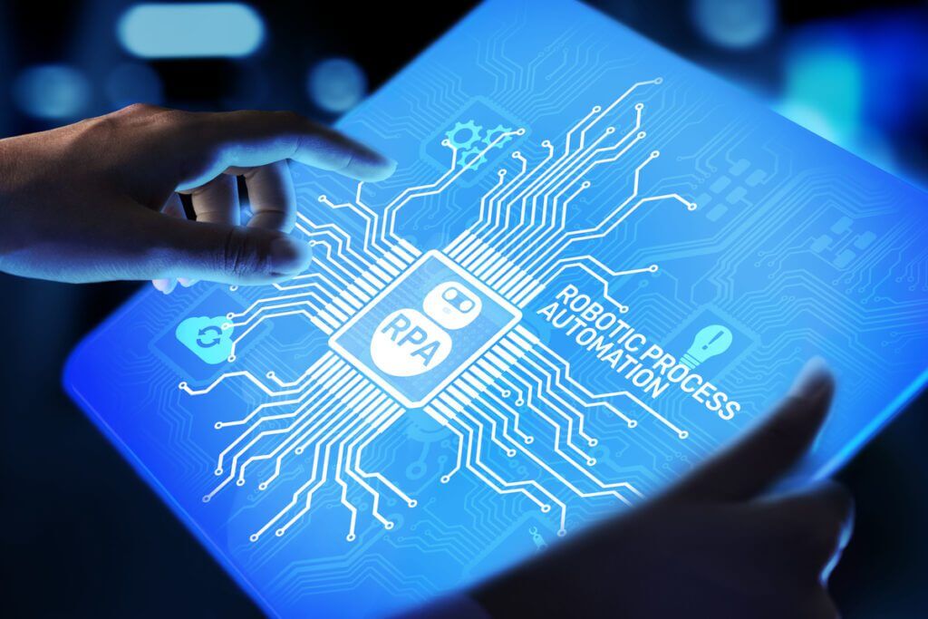 RPA engineer checking Robotic process automation chip connections