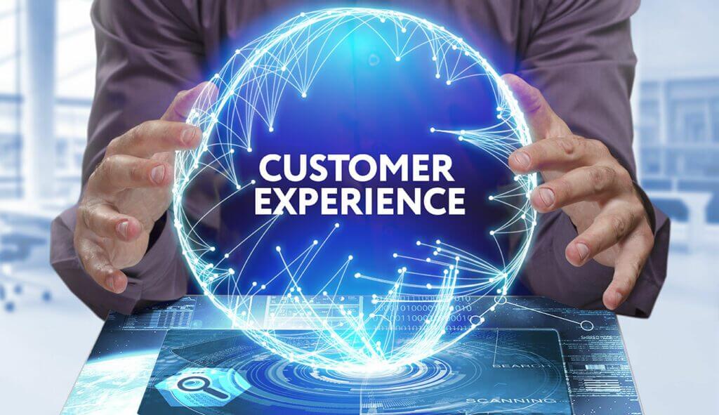 Customer experience graphical globe