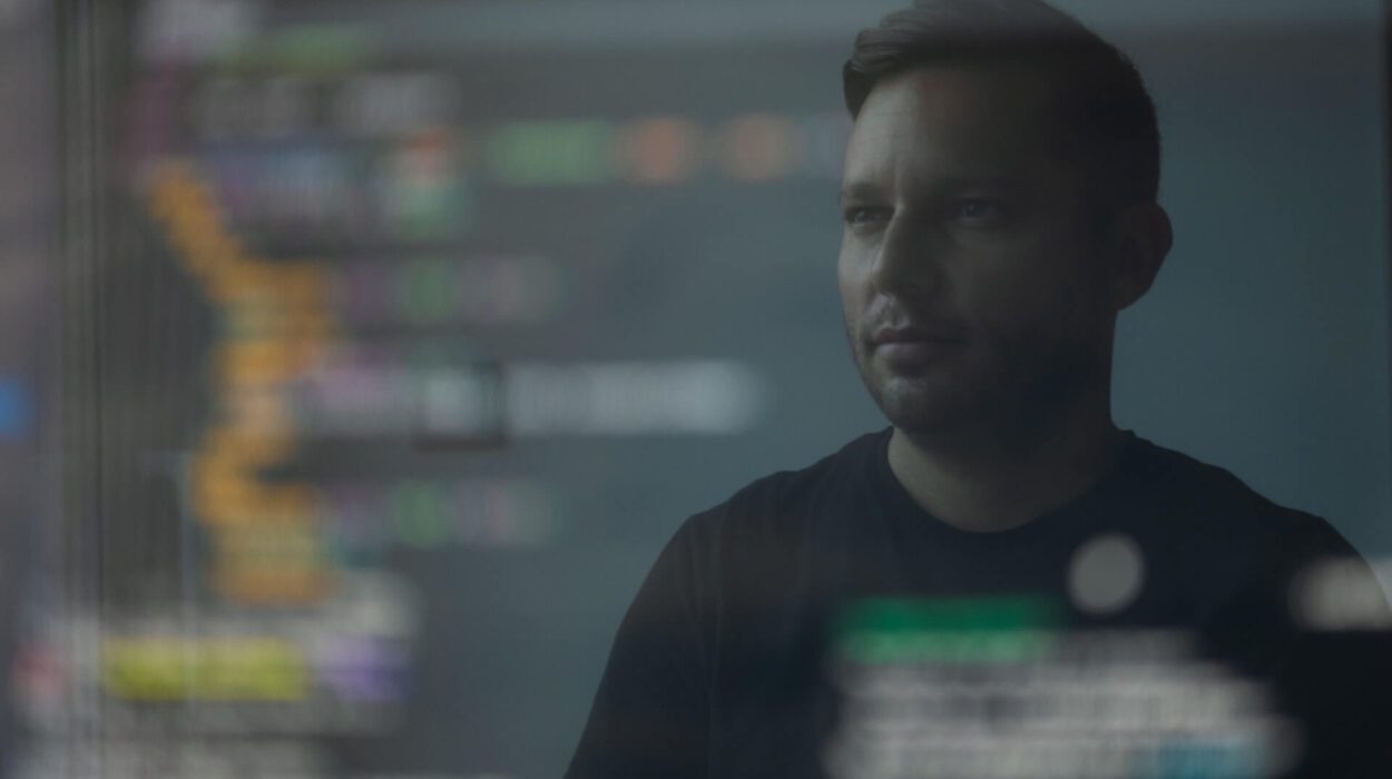 a dark picture of a man busy in implementing process automation