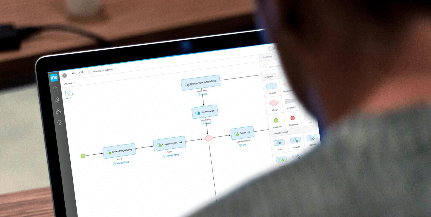 flow chart showing no code software development.