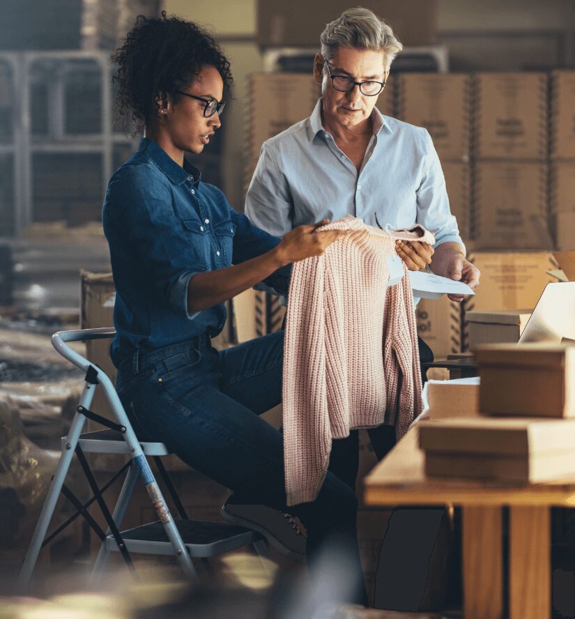 man and women working on enhancing customer experience