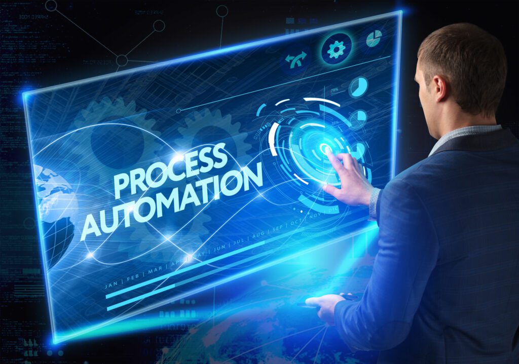 Male Automation engineer testing Process Automation Screen