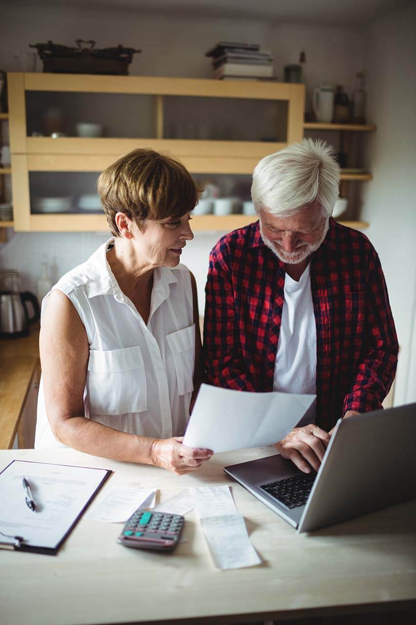 couple reviewing healthcare payer information